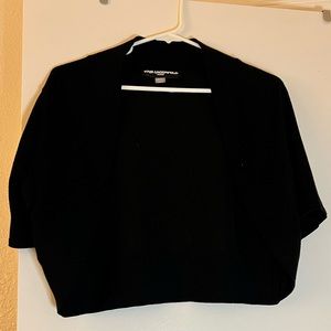 A black cover jacket